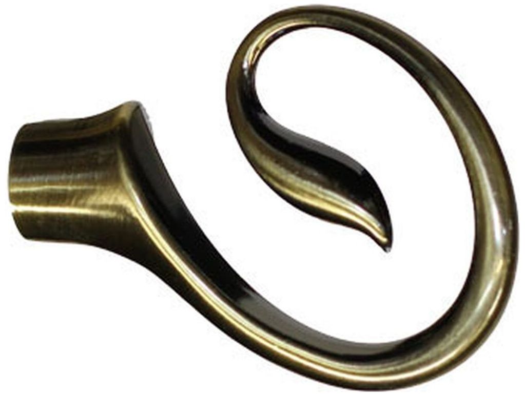 Изображение товара Наконечник для карниза HOME ACCESSORY стальной сплав золото антик d16 мм крюк