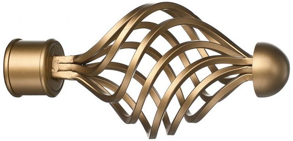 Изображение товара Наконечник для карниза ORBIS Глобус d28 стальной сплав золото антик 1 шт