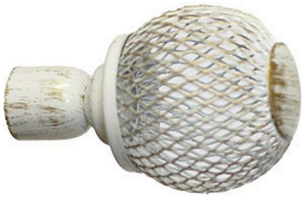 Изображение товара Наконечник для карниза HomeAccess алюминиевый белый 6,6 см D20