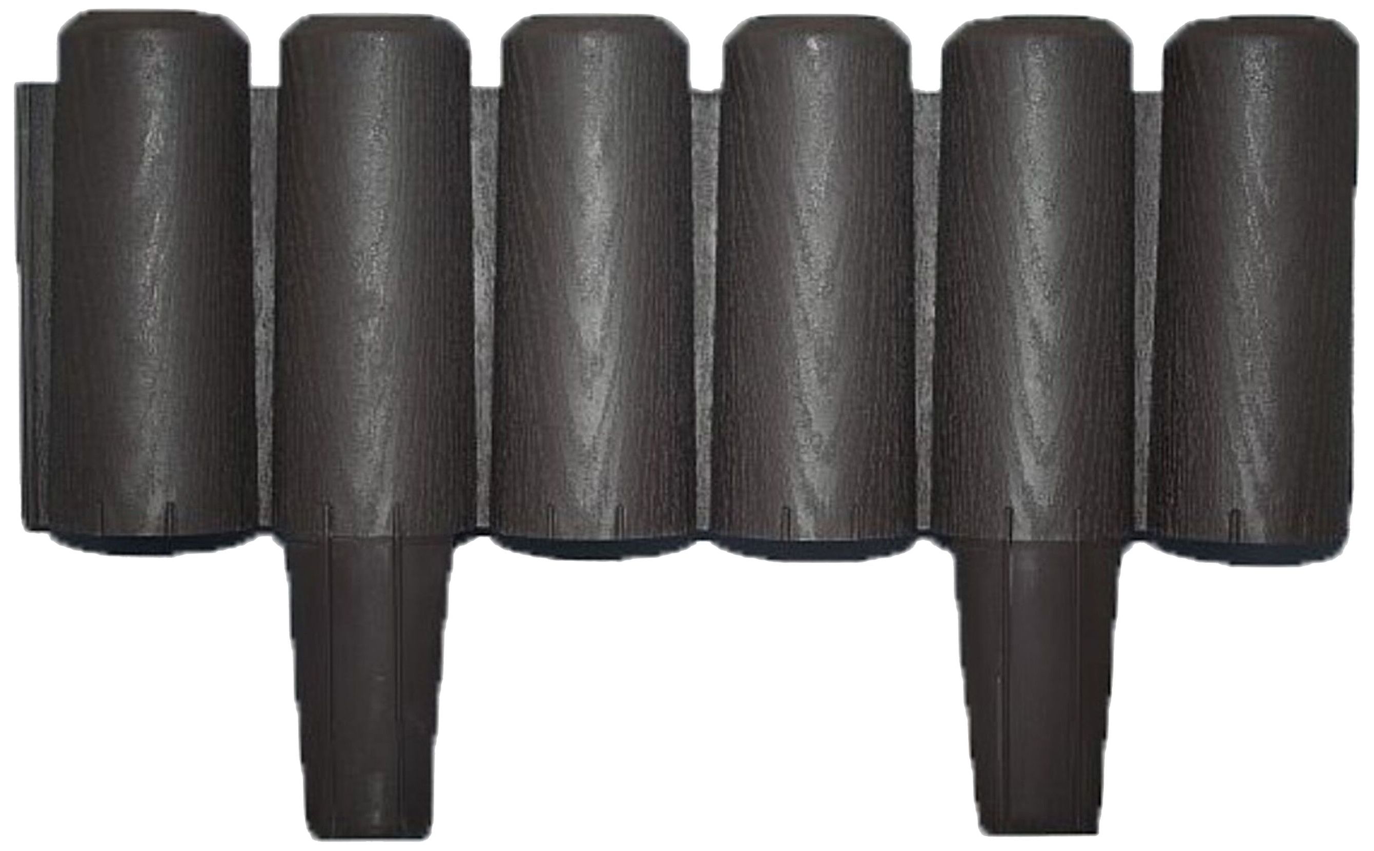 Изображение товара Бордюр для клумб 6 колышков 240 см шоколадный из полипропилена