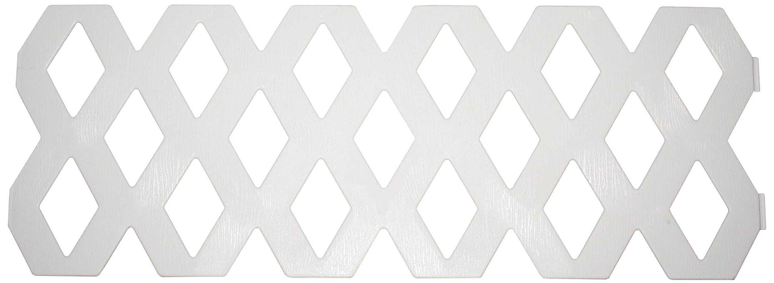 Изображение товара Забор для клумб белый из полипропилена 60 см