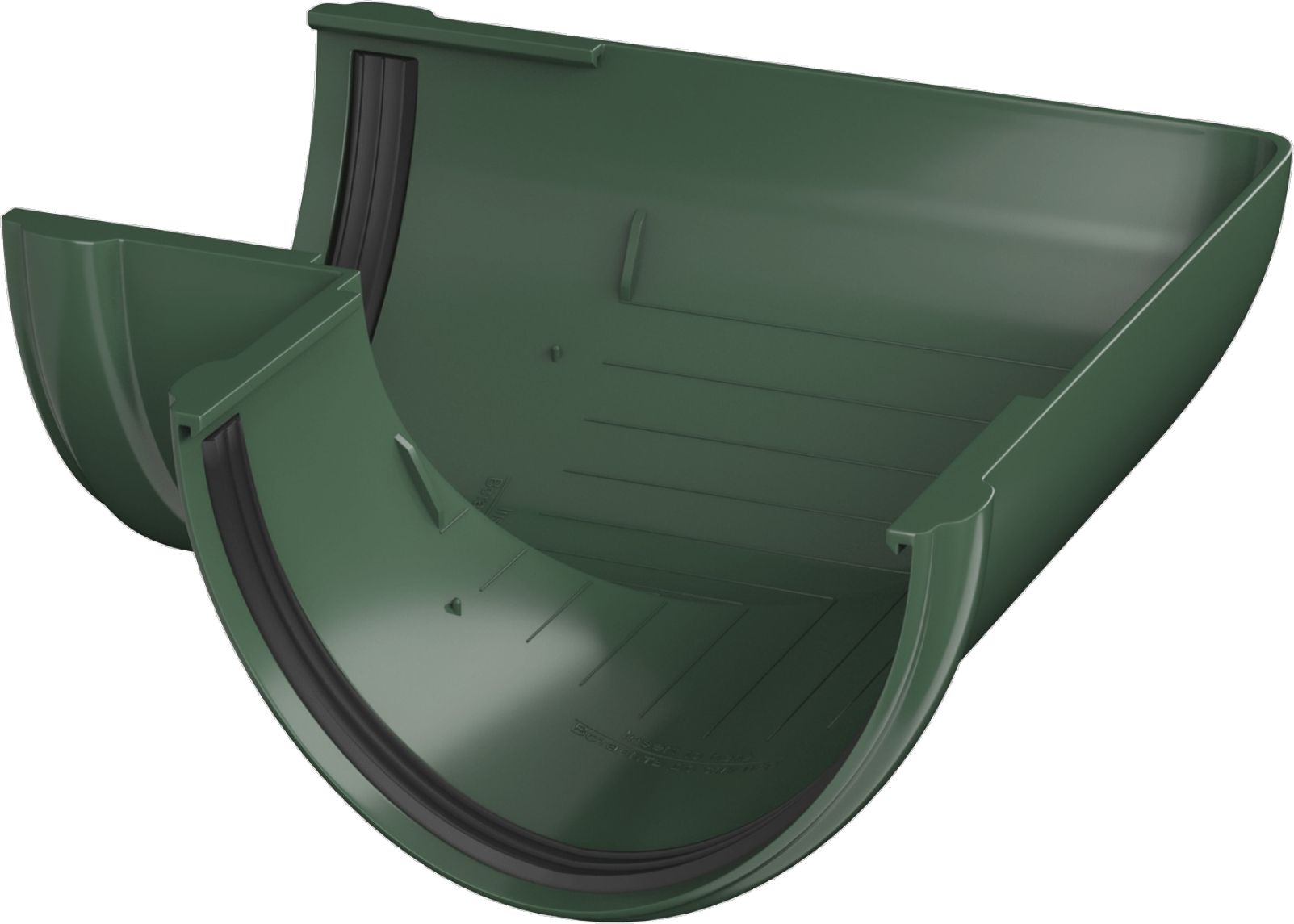 Изображение товара Угол желоба ТЕХНОНИКОЛЬ RAL 6036 d125 мм для водосточной системы