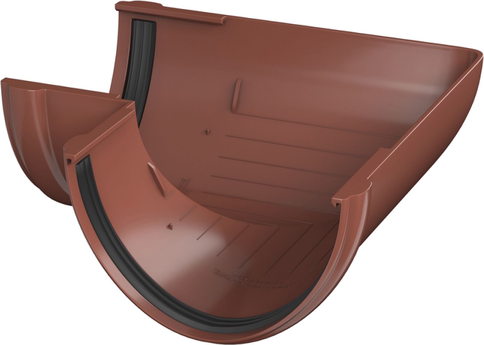 Изображение товара Угол желоба ТЕХНОНИКОЛЬ красный d125 мм водосточная система