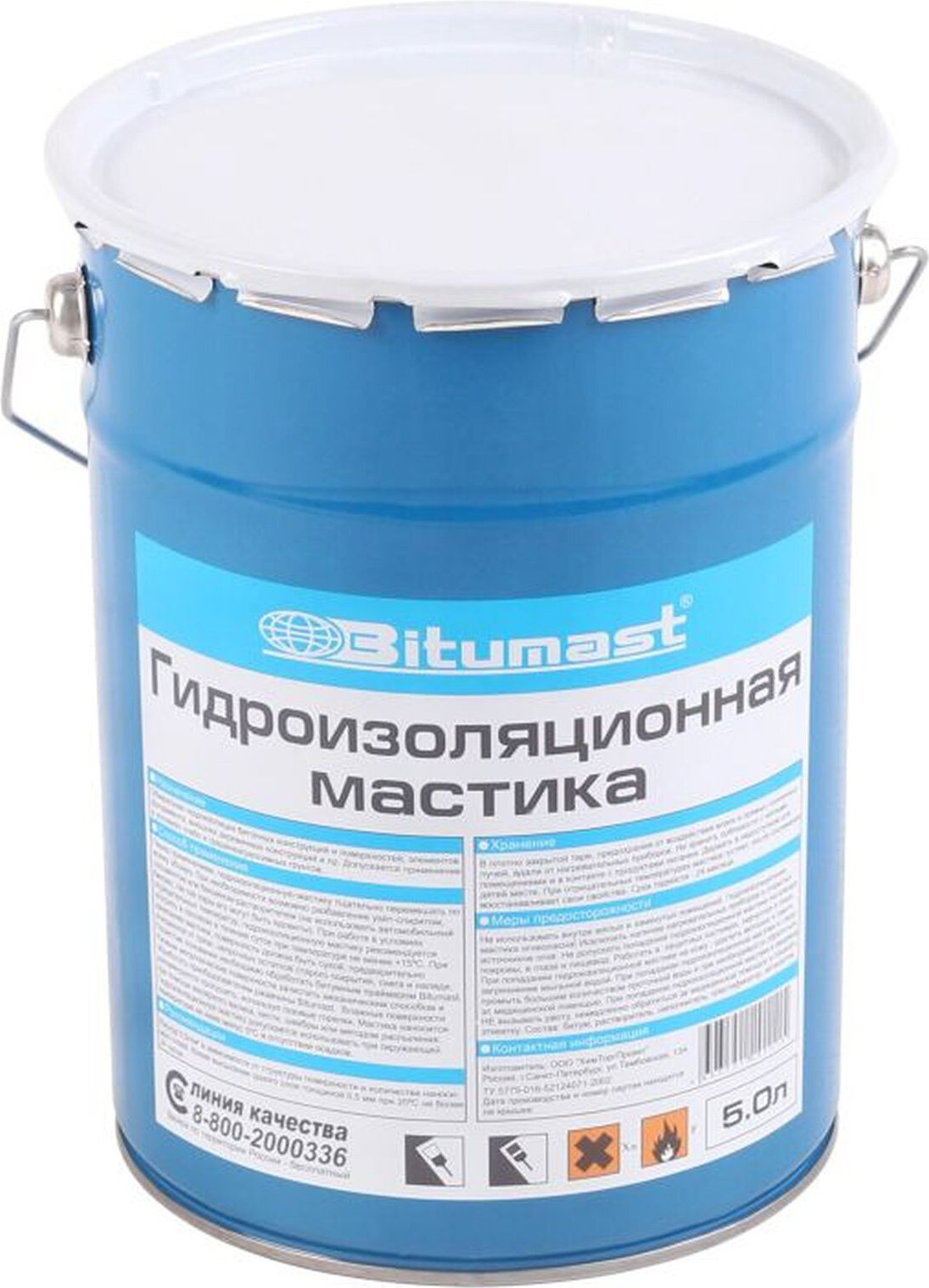 Изображение товара Битумная мастика Bitumast 5 л для гидроизоляционных работ морозостойкая