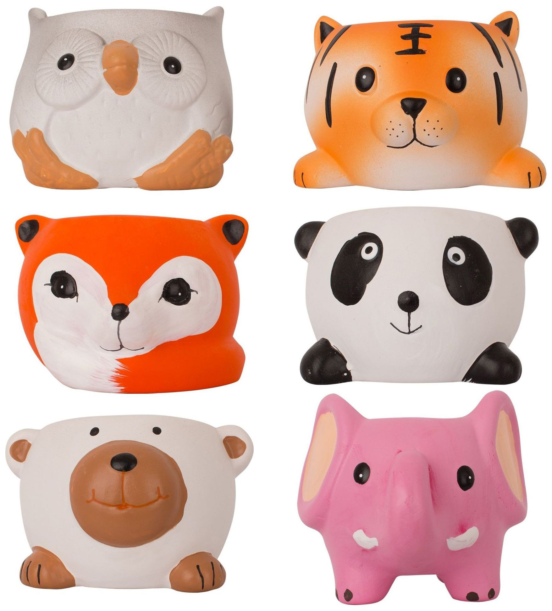 Изображение товара Керамическое кашпо GARDEN SHOW Веселая ферма d6 h6 см для комнатных растений