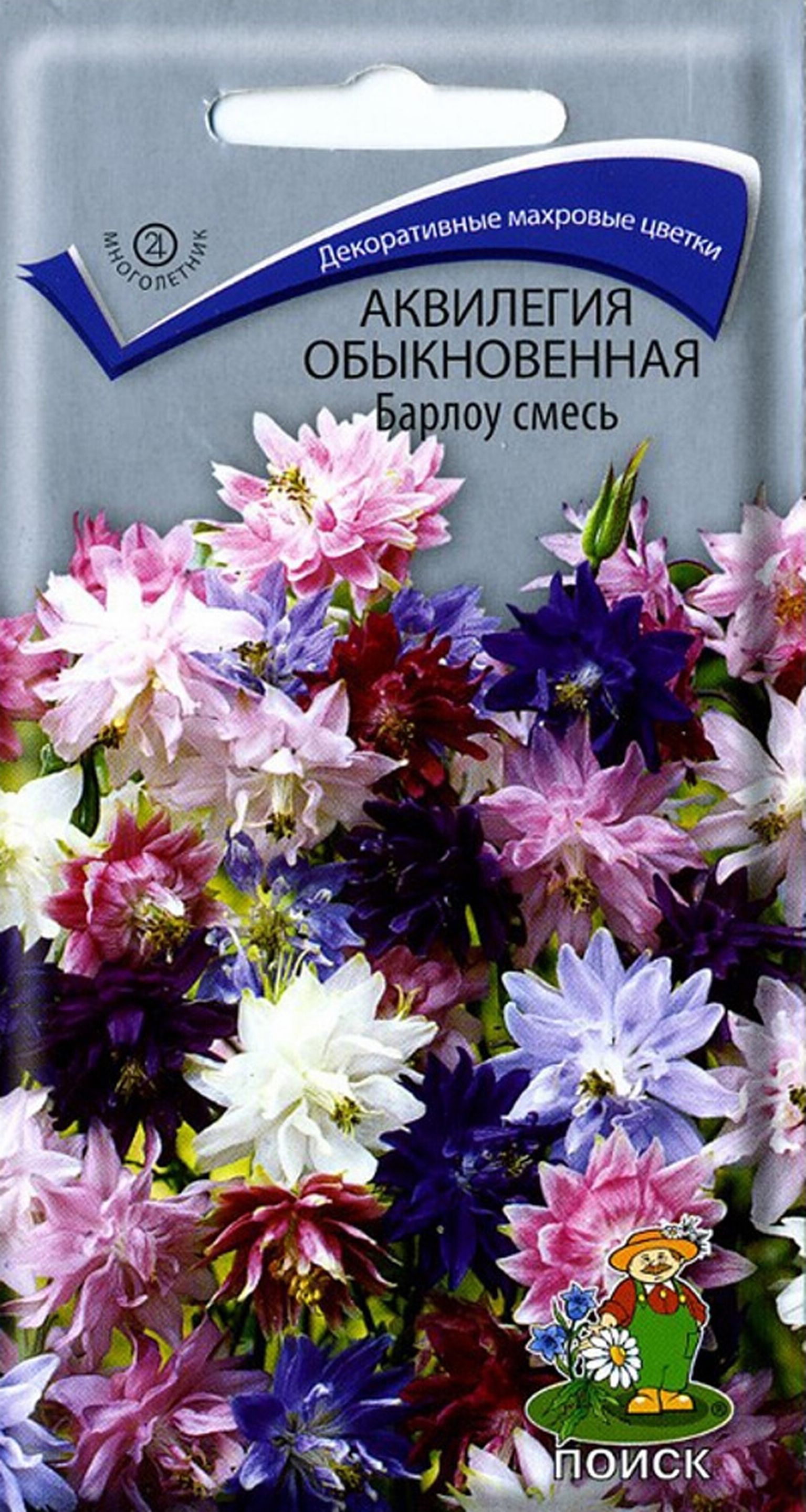 Изображение товара Семена Аквилегии ПОИСК Обыкновенная Барлоу смесь 1 г