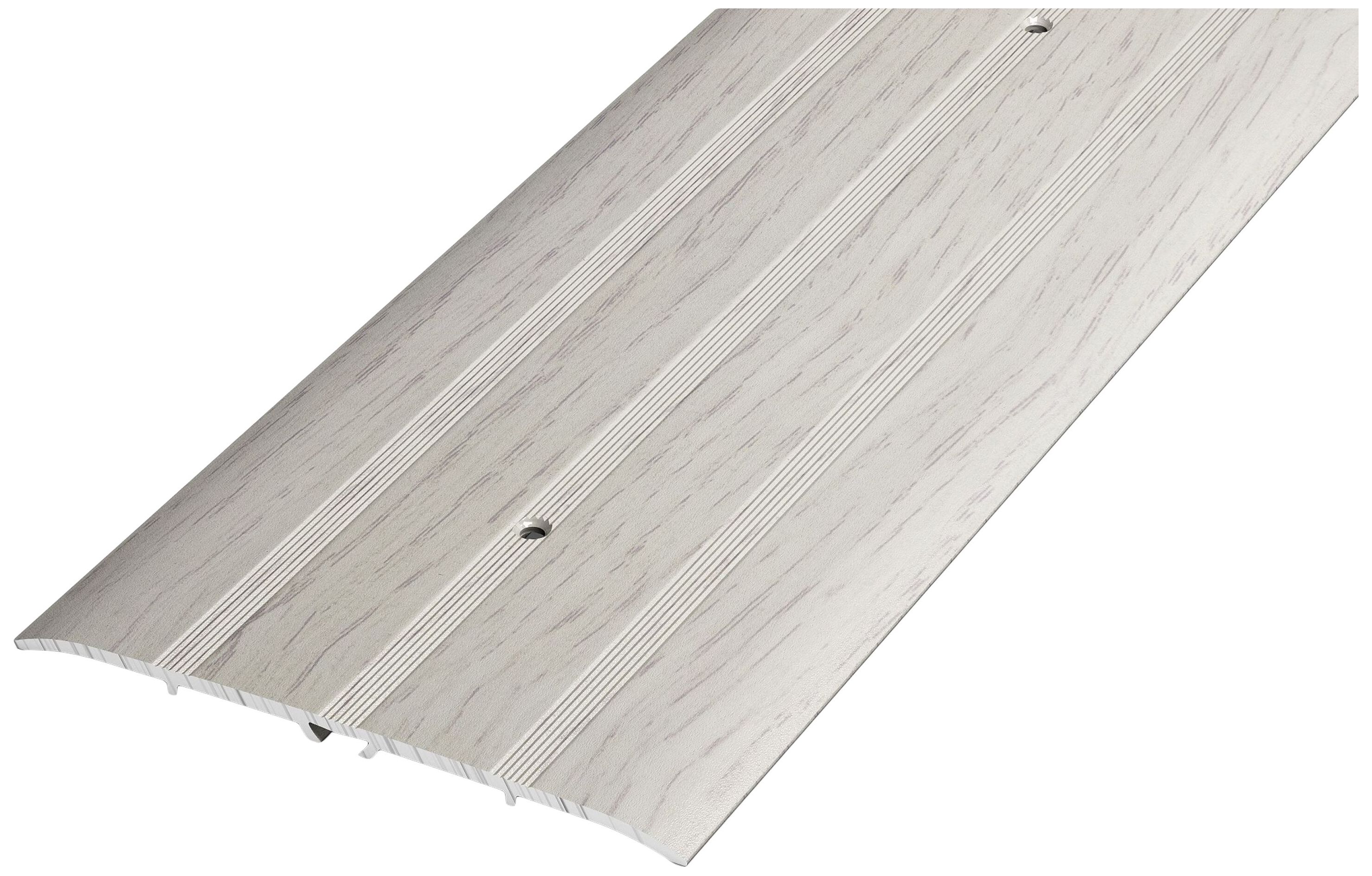 Изображение товара Порог одноуровневый ЛУКА ПС 05 Дуб Арктик алюминий 900х100 мм для ламината