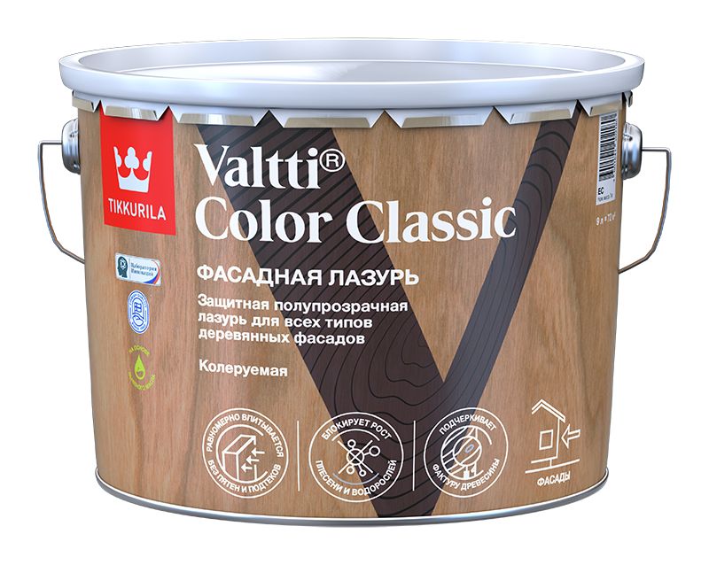 Изображение товара Антисептик Tikkurila/Tikkivala Valtti Color 9 л, полуматовый для наружных работ