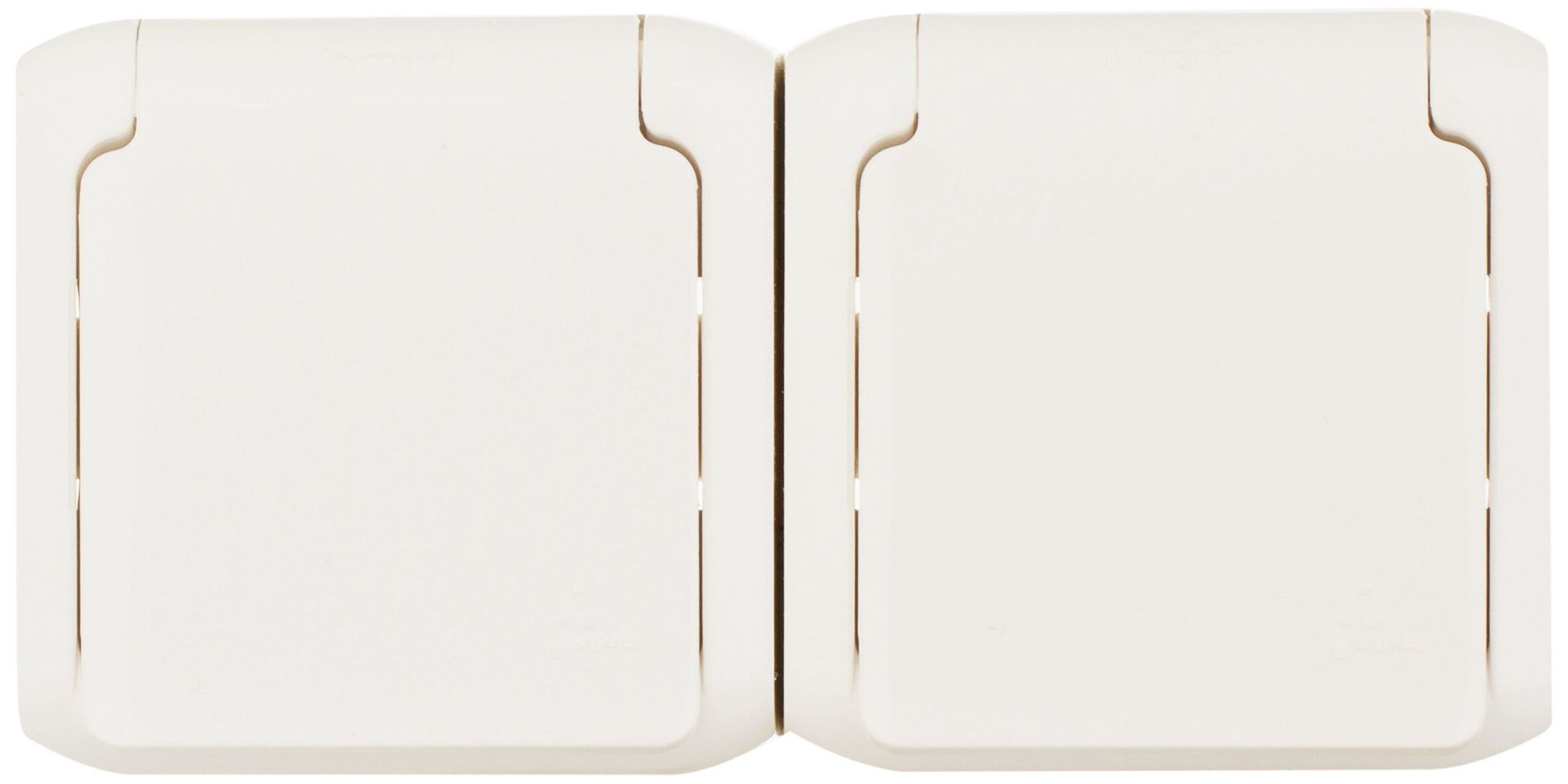 Изображение товара Розетка электрическая 2 поста Legrand Quteo белая с IP 44