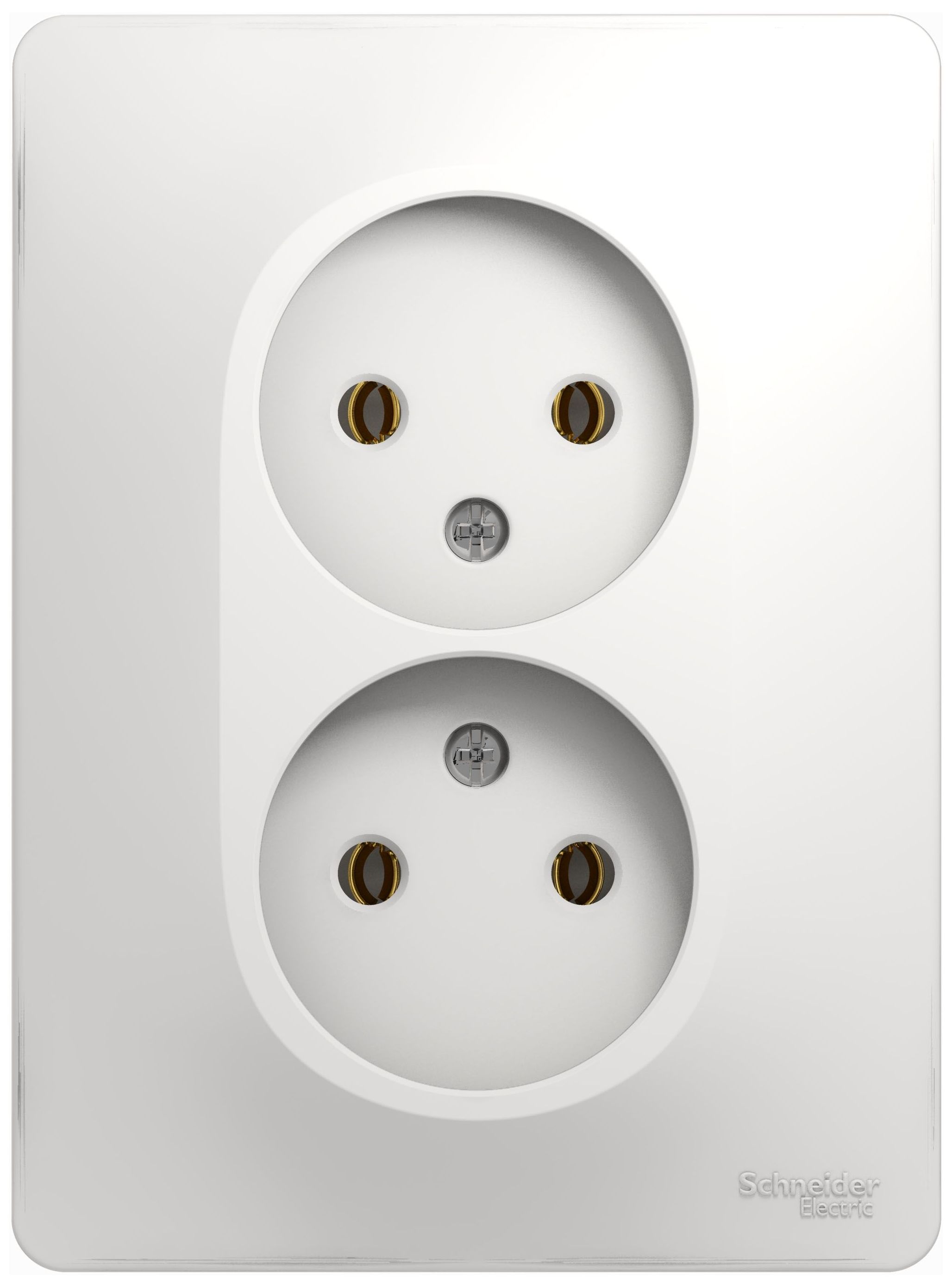 Изображение товара Розетка электрическая 2 поста Schneider Electric GLOSSА белый