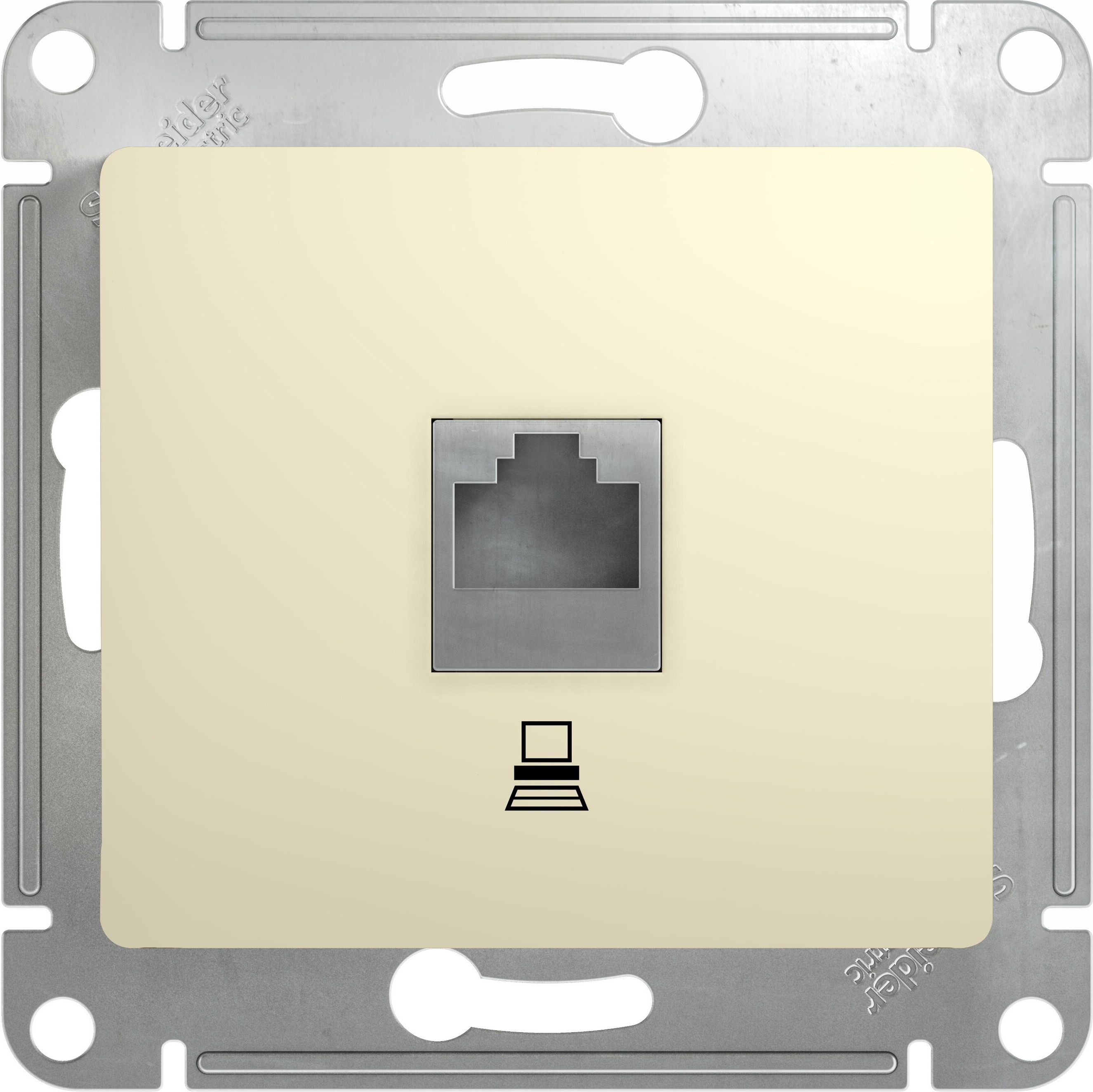 Изображение товара Розетка RJ-45 1 пост Schneider Electric GLOSSA кремовый