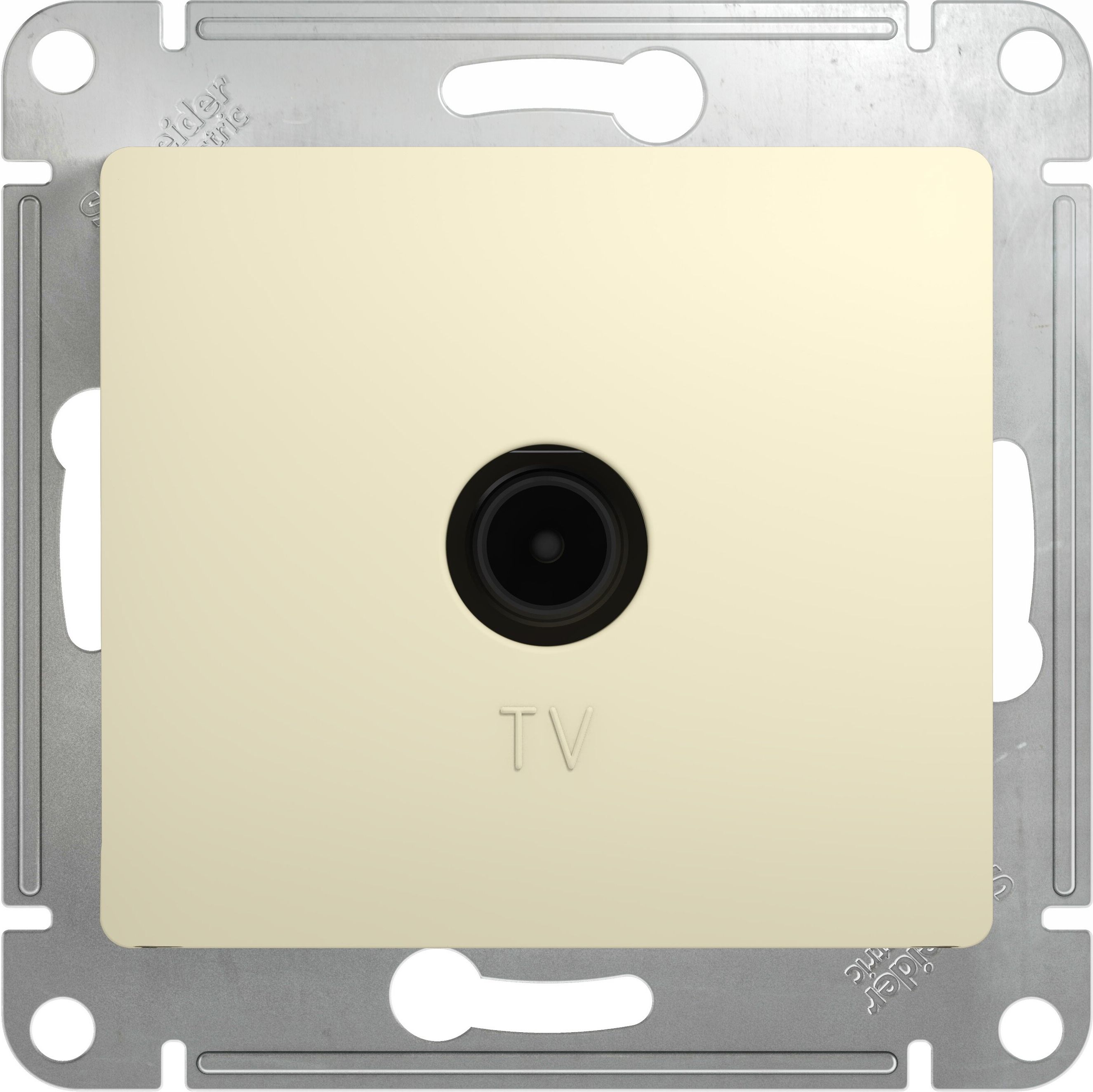 Изображение товара Розетка TV 1 пост Schneider Electric GLOSSА кремовый для подключения