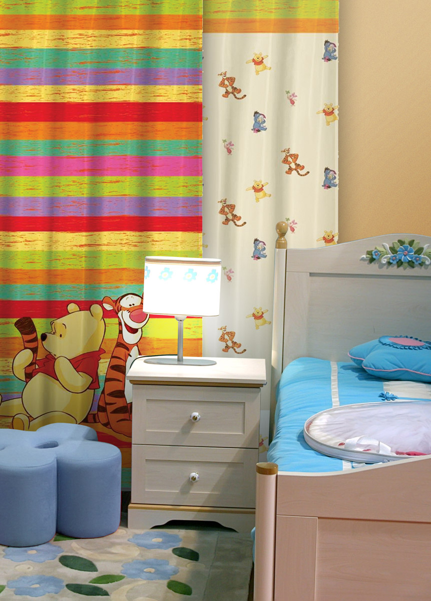 Изображение товара Портьерная штора Винни и его друзья интерьерная 145х280 см