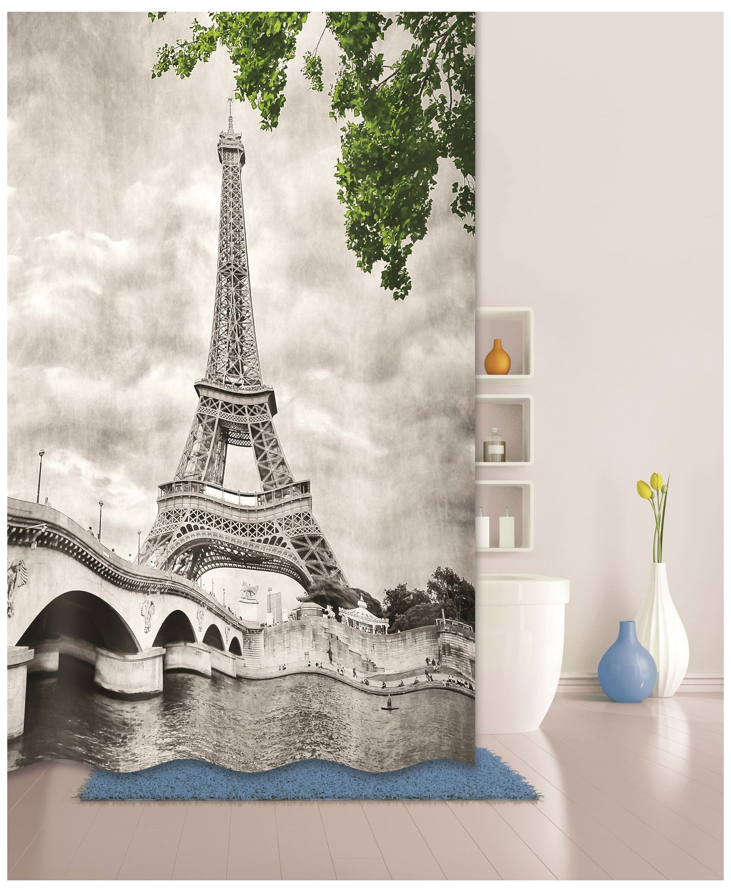 Изображение товара Штора для ванны IDDIS Basic S.Line 180х200 см серая