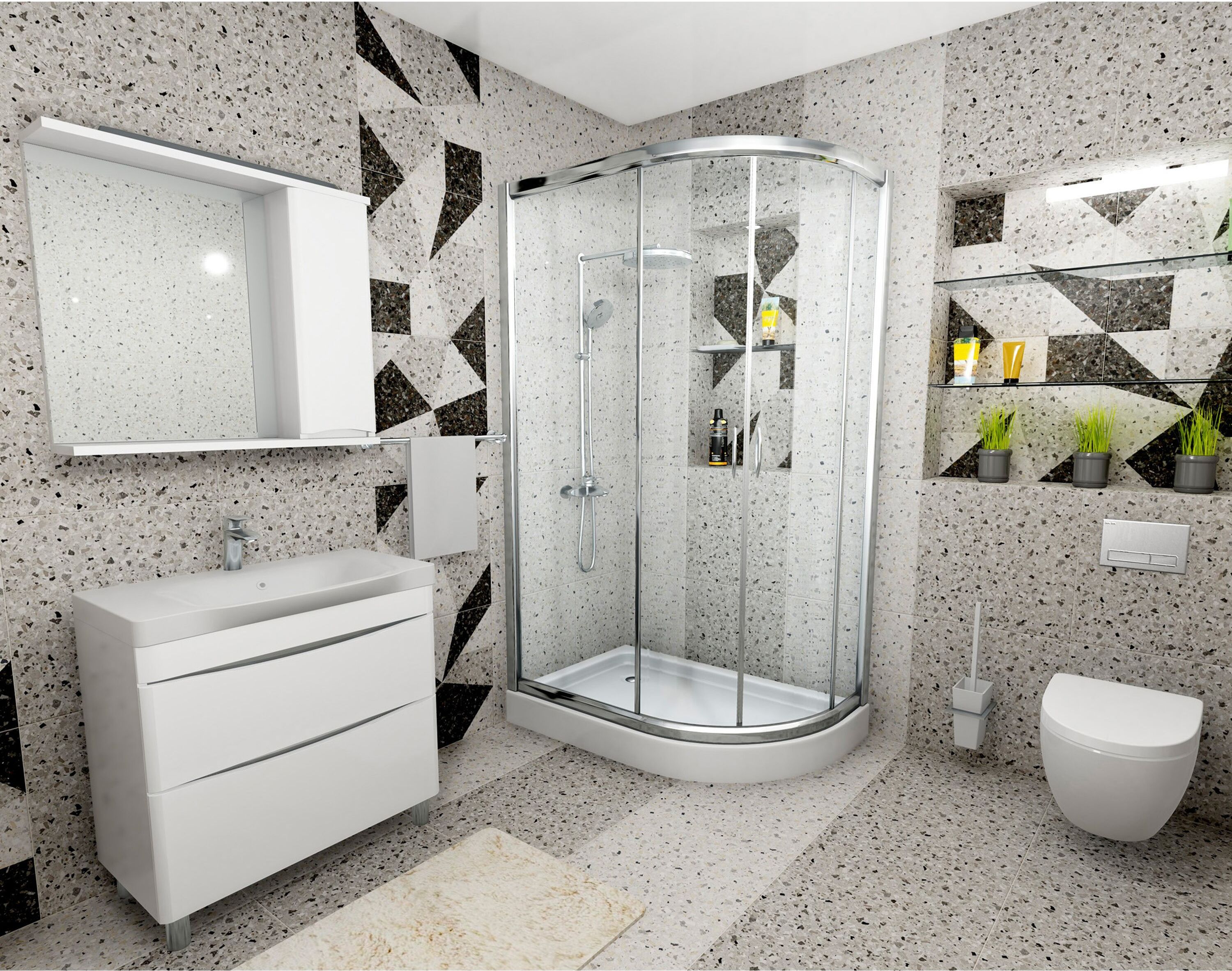 Плитка киото в интерьере ванной