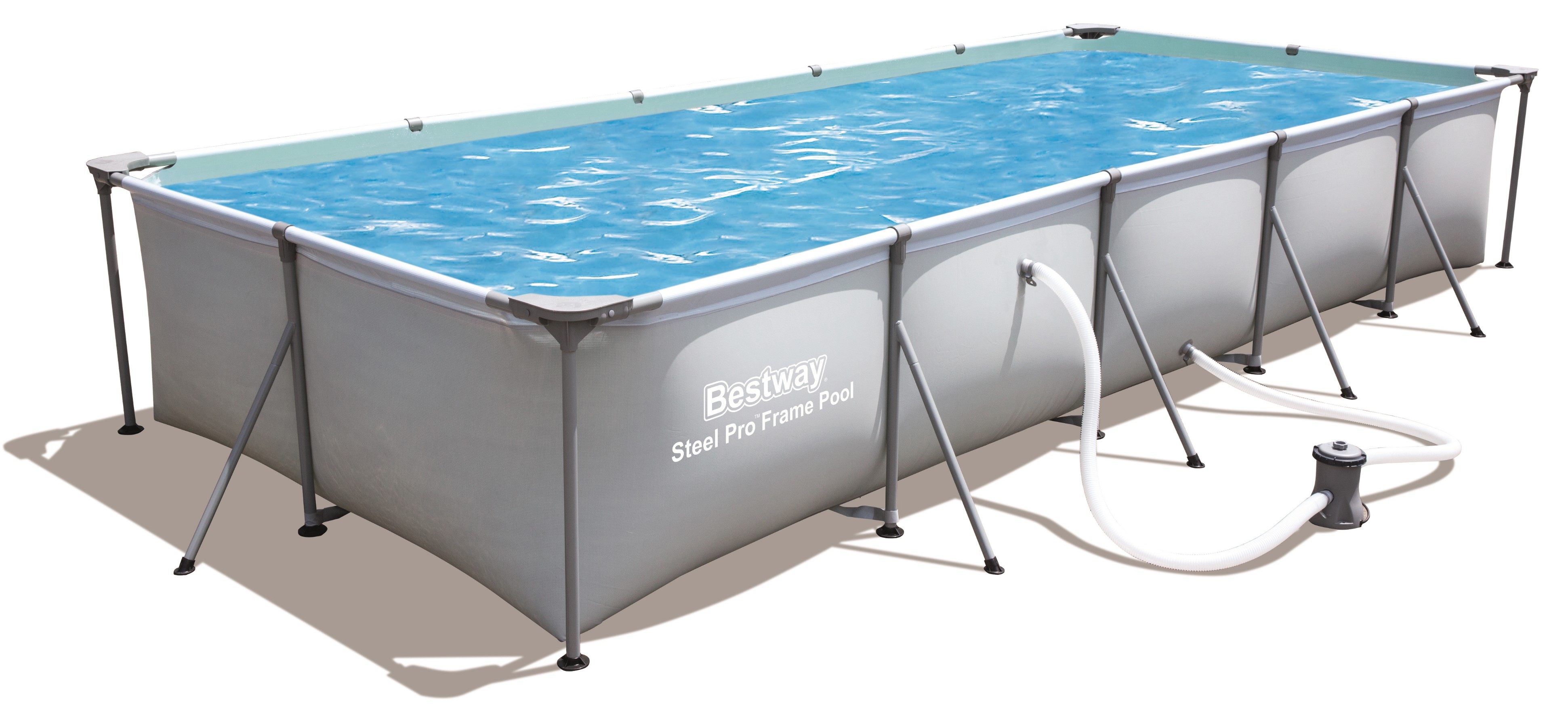 Изображение товара Каркасный прямоугольный бассейн Bestway 495x211x81 см с фильтром и сливом