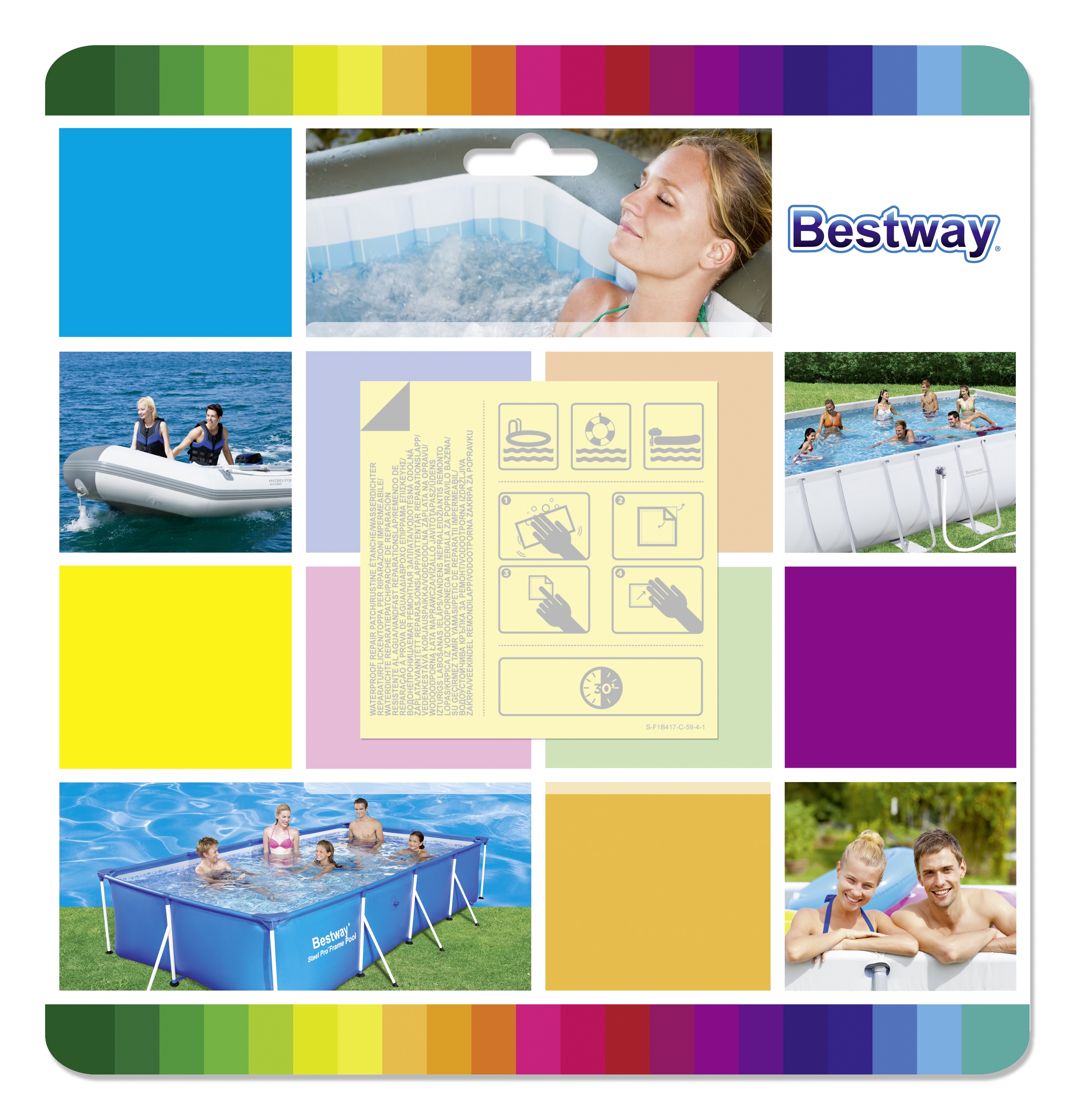 Изображение товара Ремонтный набор Bestway 10 шт./уп. для ПВХ бассейнов и изделий