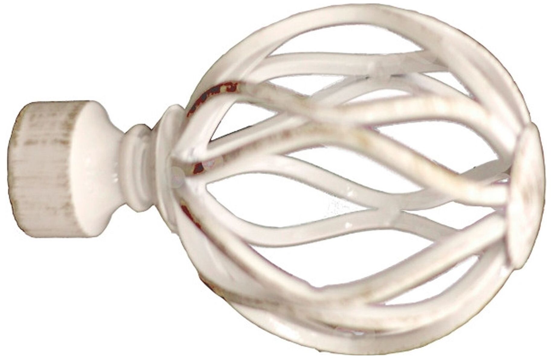 Изображение товара Наконечник для карниза HOME ACCESSORY витая сфера d20 белый классик