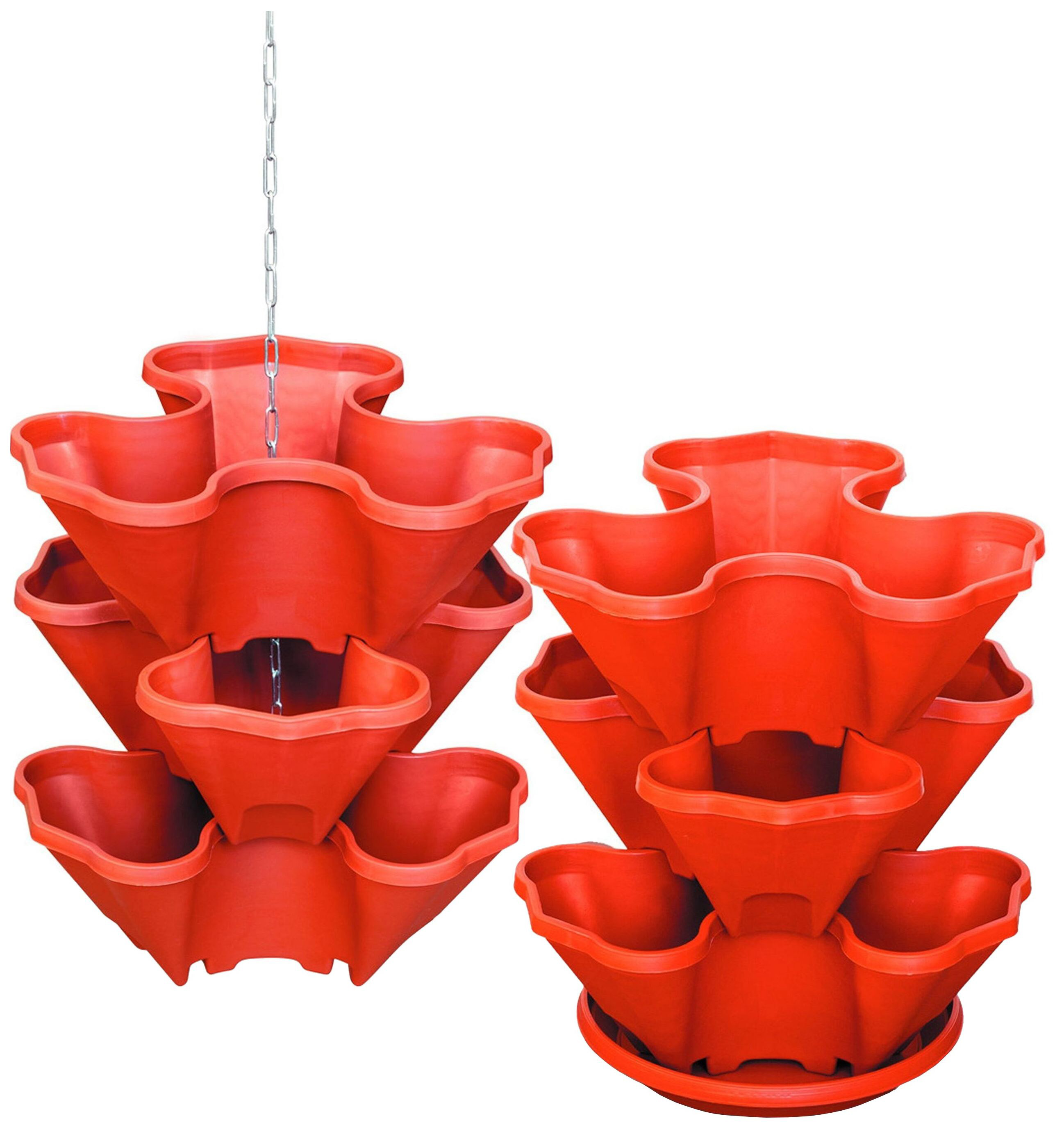 Изображение товара Кашпо Darel Plastic Каскад 34 см терракотовое пластиковое с поддоном