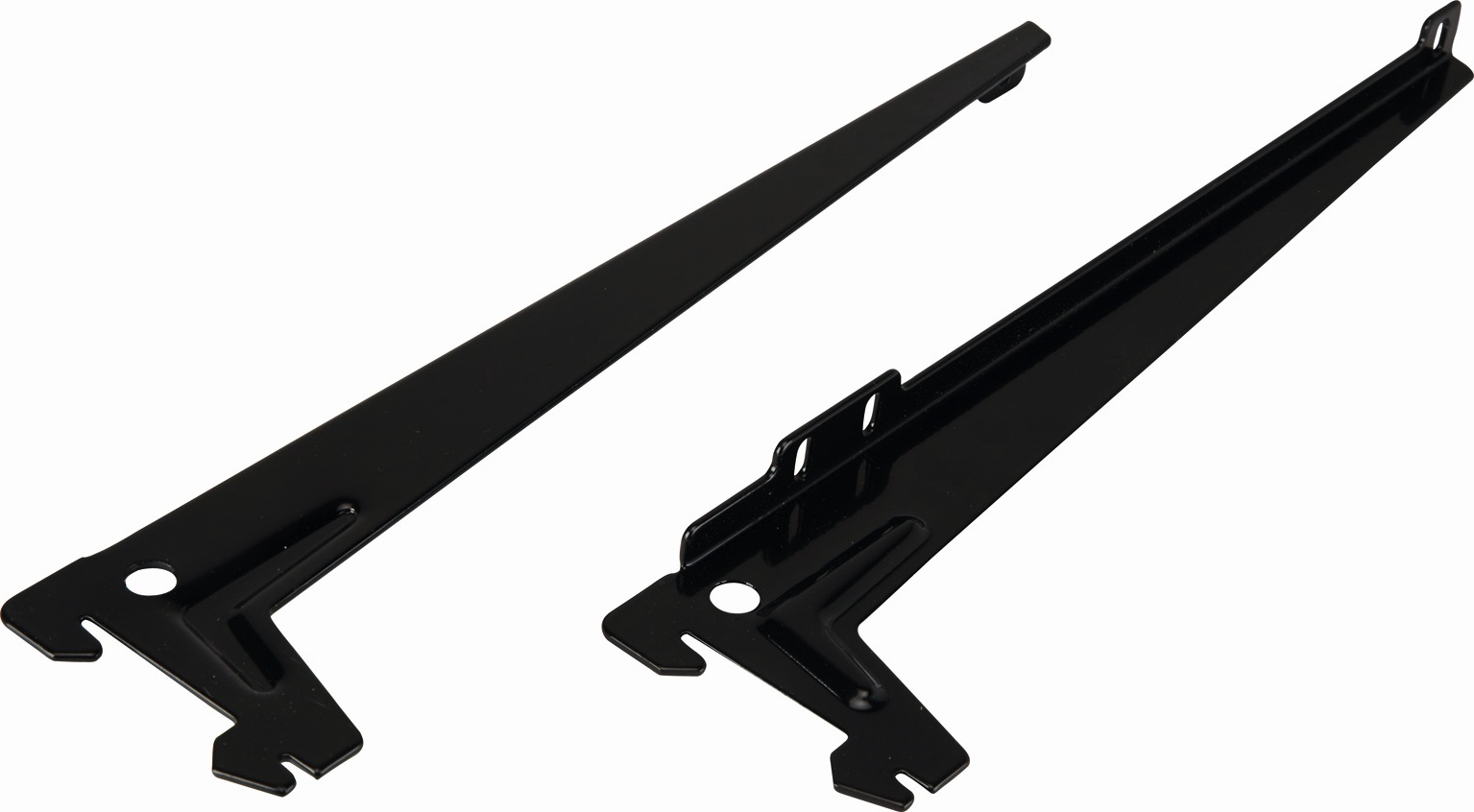 Изображение товара Кронштейн для полки черный 280х75х20 мм 2 шт металлический угловой