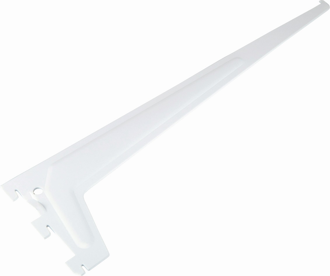 Изображение товара Кронштейн для полки 400831 белый 500х125х3 мм угловой металл прочный