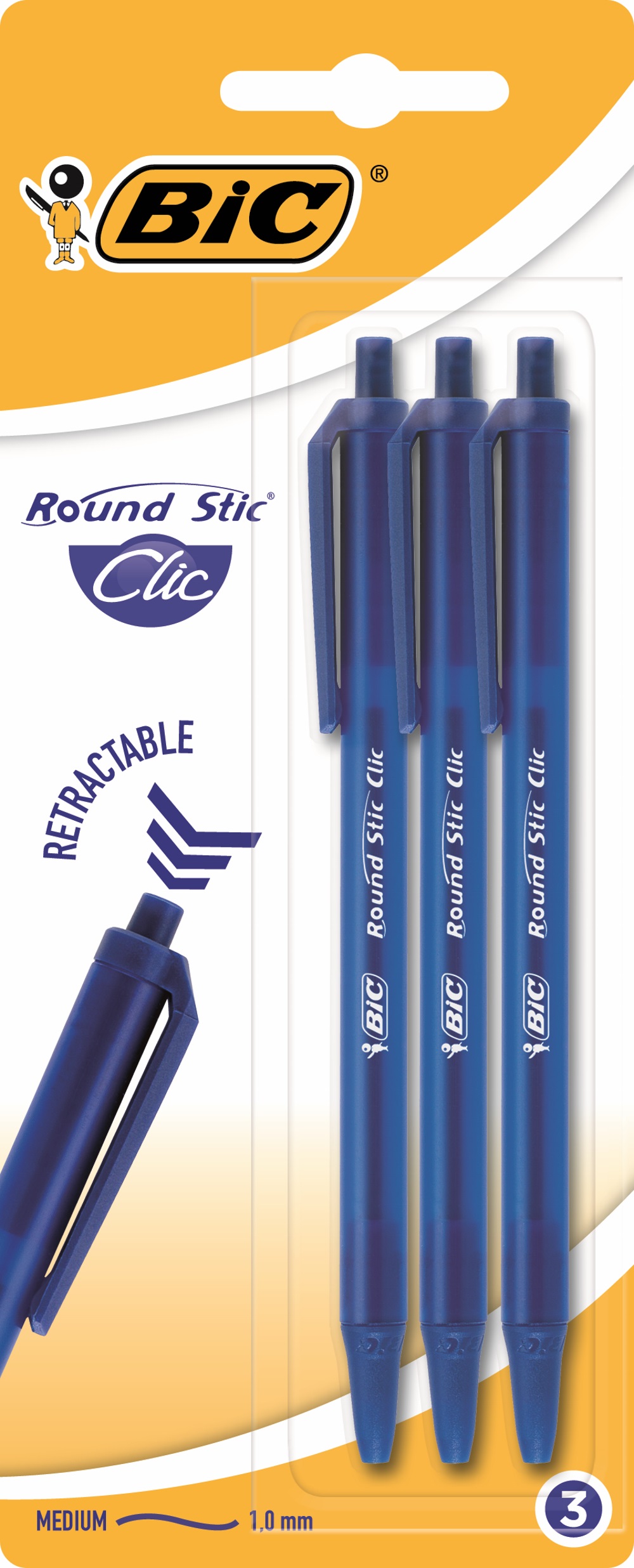Изображение товара Набор шариковых ручек BIC Round Stic 3 шт