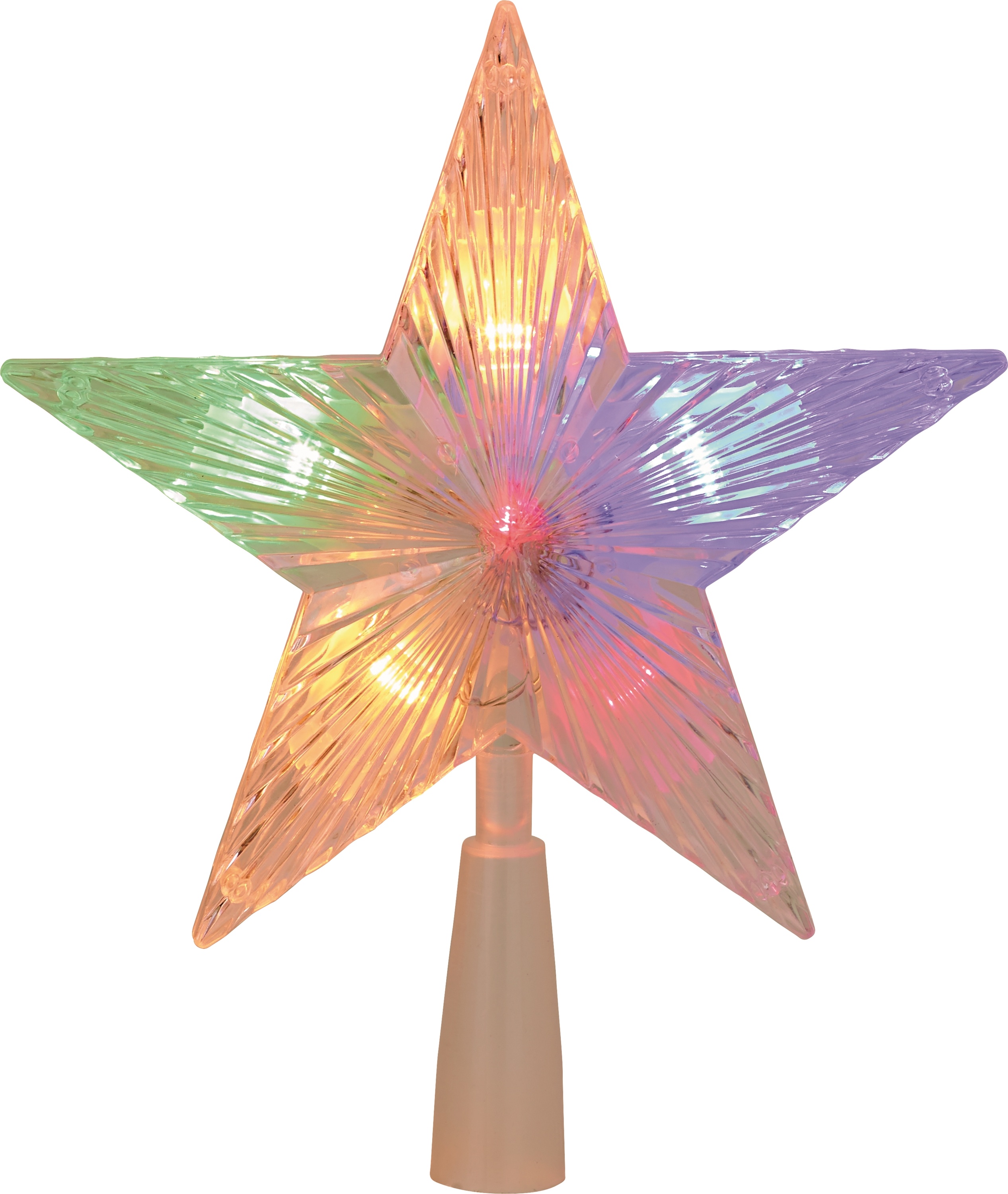 Изображение товара Верхушка на ель Звезда разноцветная 20x17 см световая праздничная елочная украшение