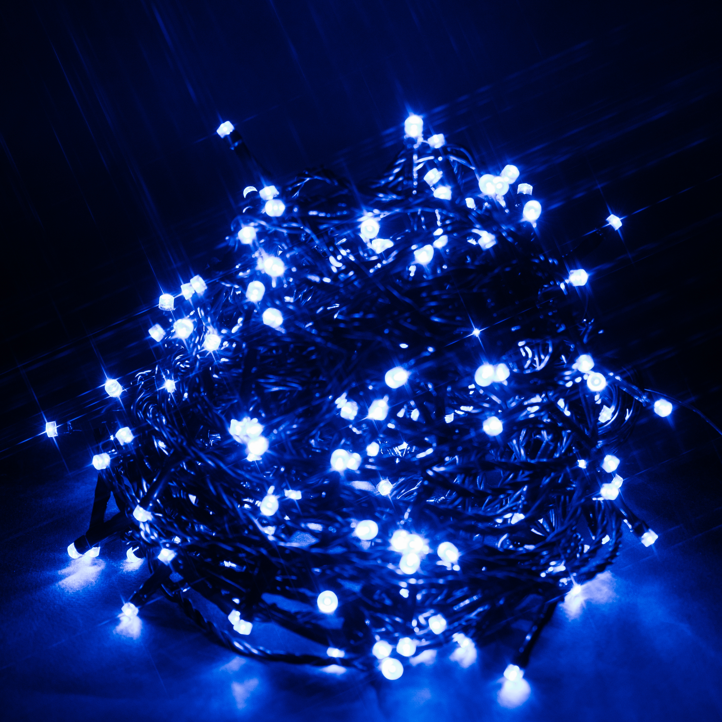 Изображение товара Гирлянда Мишура 240 LED синий свет 19,12 м для улицы и indoors