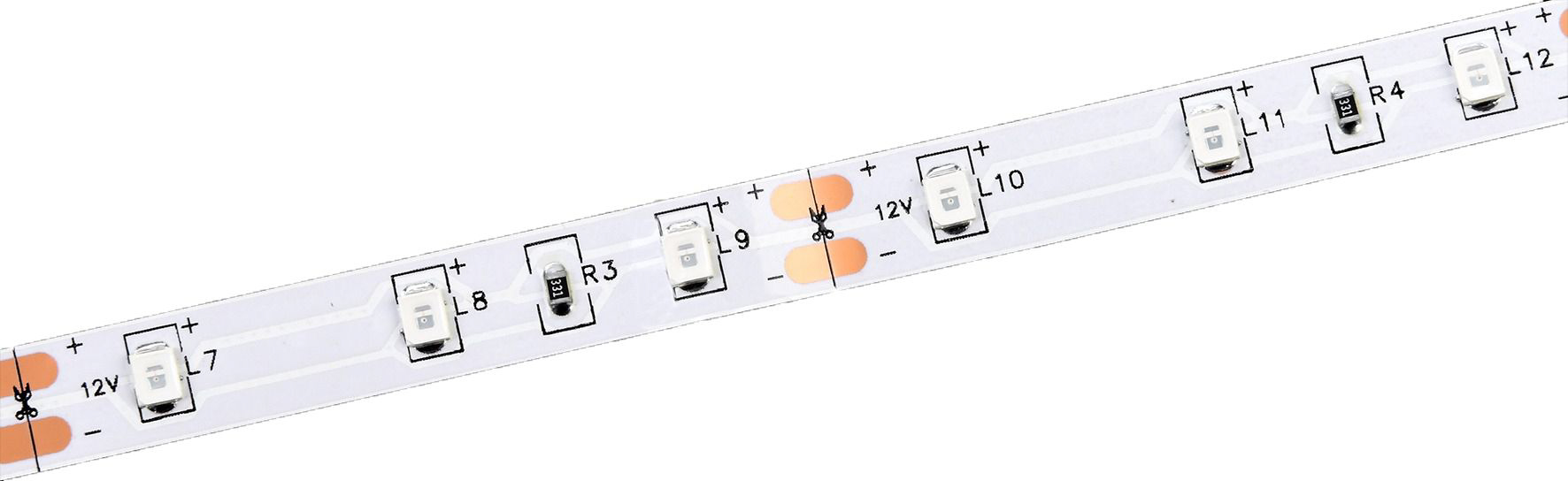 Изображение товара Светодиодная лента IEK SMD 2835 60LED IP20 12В 4,8Вт желтый 5 м