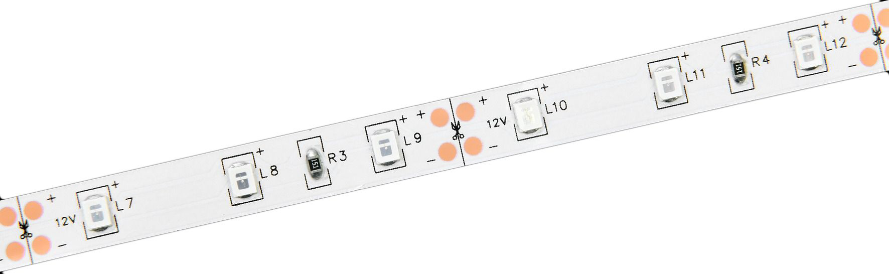 Изображение товара Светодиодная лента IEK SMD 2835 60LED IP20 12В 4,8Вт синий 5 м