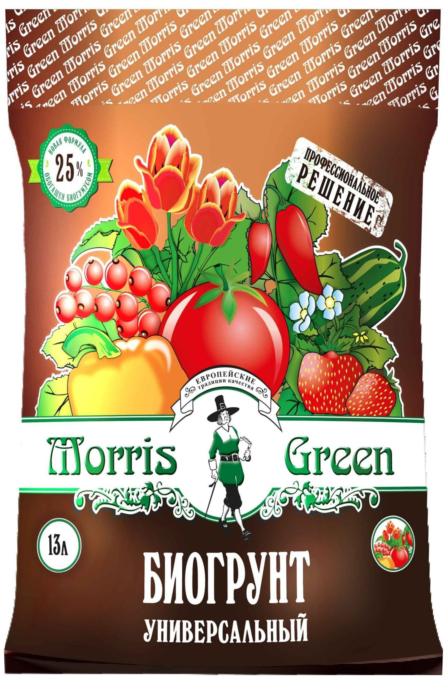 Изображение товара Биогрунт универсальный с биогумусом Morris Green 13 л
