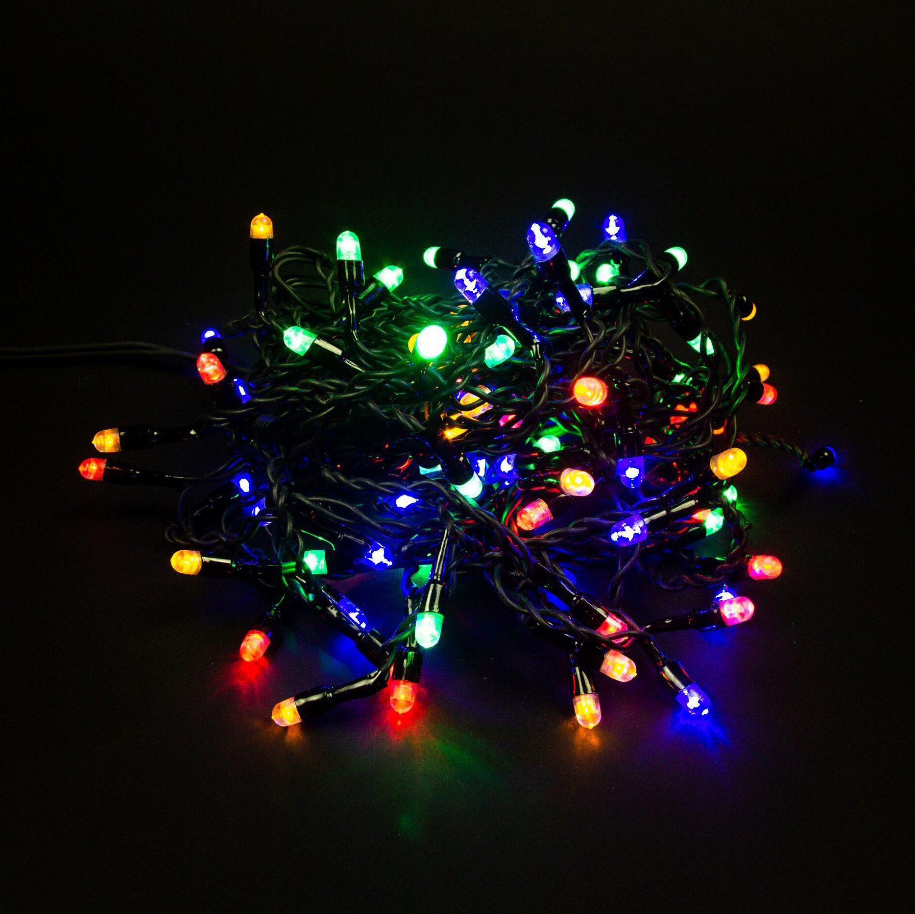 Изображение товара Гирлянда внешняя занавес 100 LED многоцветная 2 м для улицы и дома