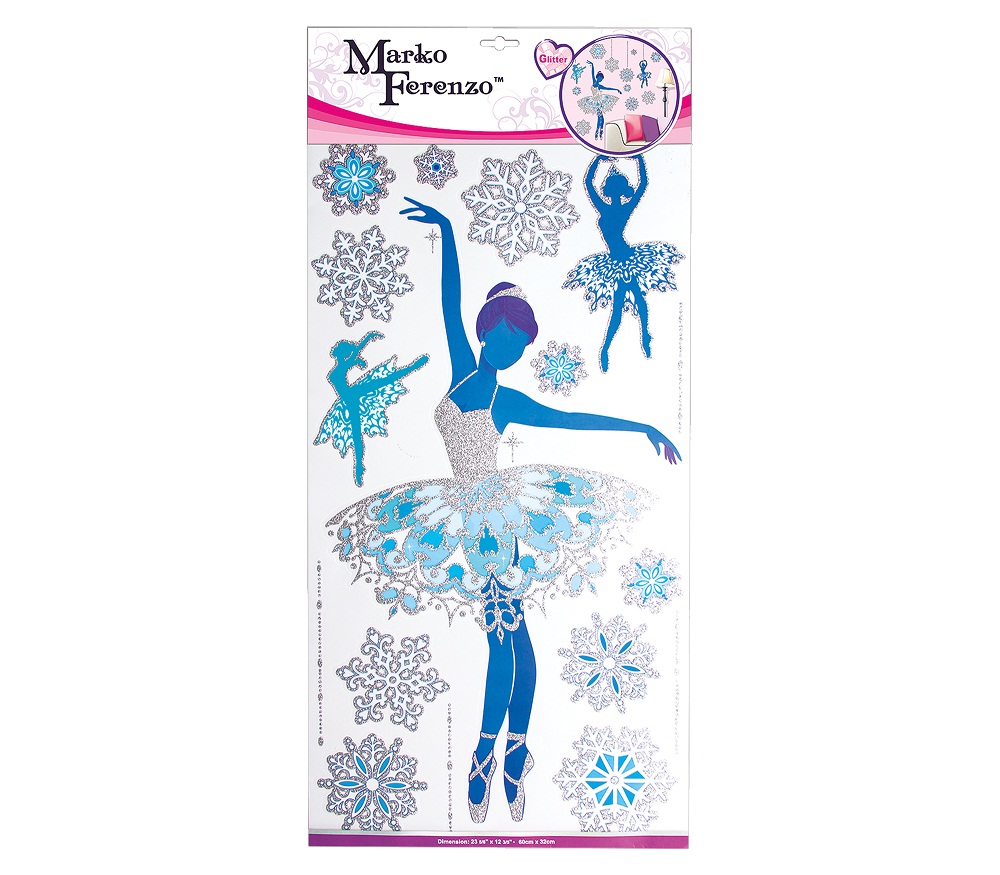 Изображение товара Новогодняя наклейка Балерина 69 см праздничный декор для дома