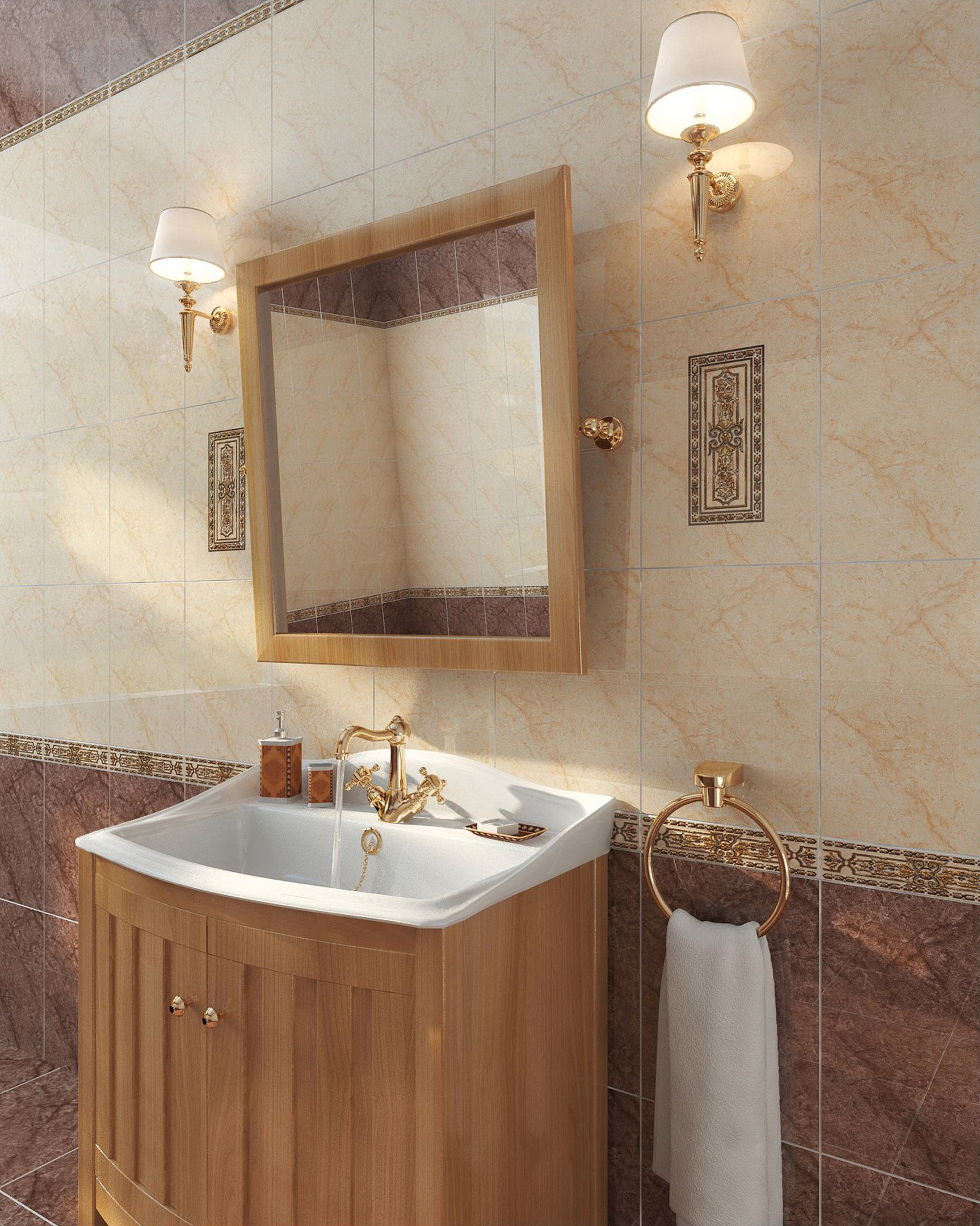 Изображение товара Керамическая напольная плитка Axima Альпы Коричневая 32,7x32,7 см для интерьера