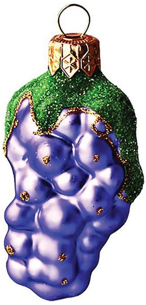 Изображение товара Ёлочная игрушка Виноград 9 см стекло праздничное украшение в подарочной упаковке