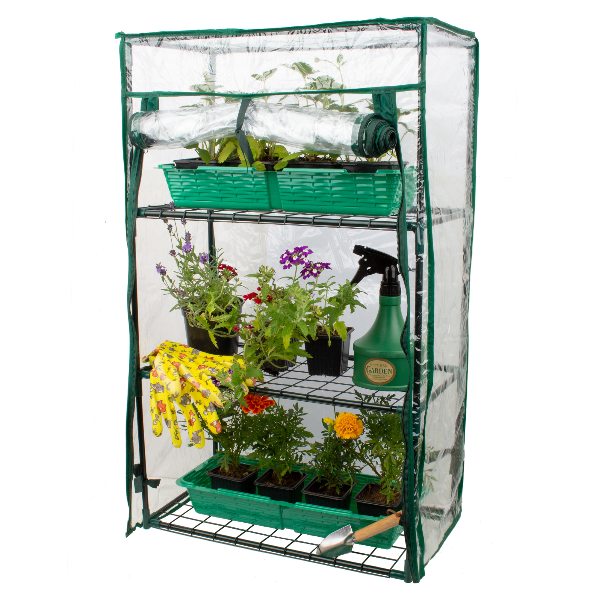 Изображение товара Парник на подоконник GARDEN SHOW Маргарита, 3 полки, 460х240х800 мм