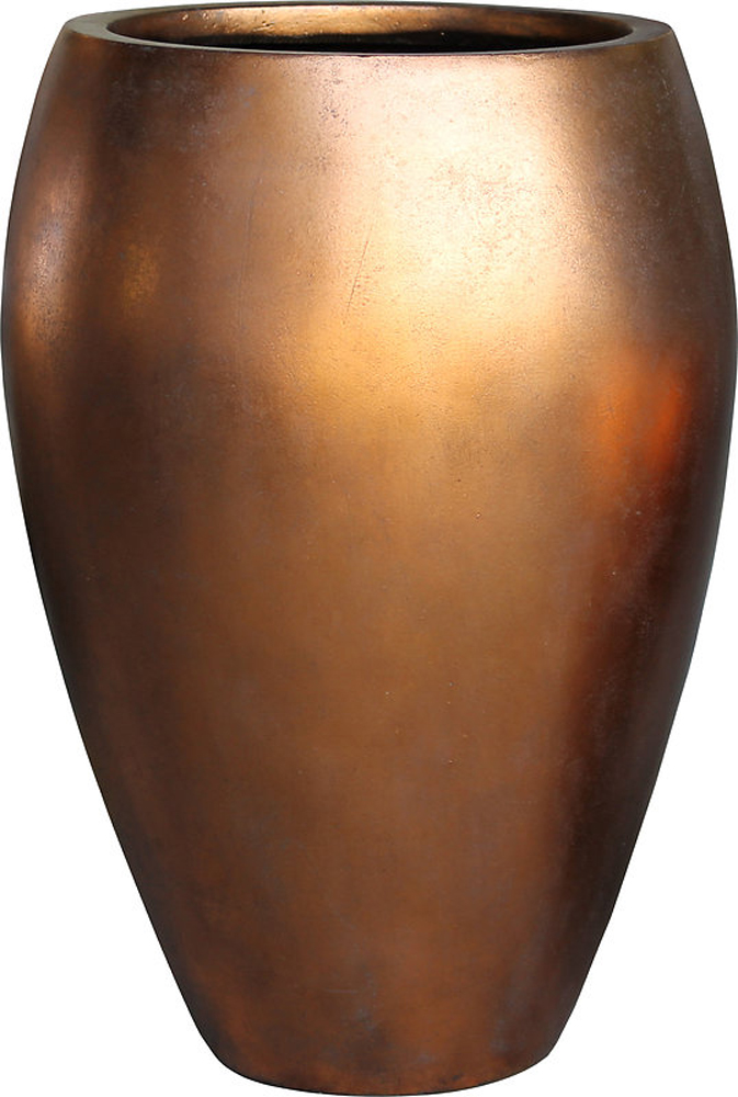 Изображение товара Кашпо Металлик d36 см из полистоуна медного цвета