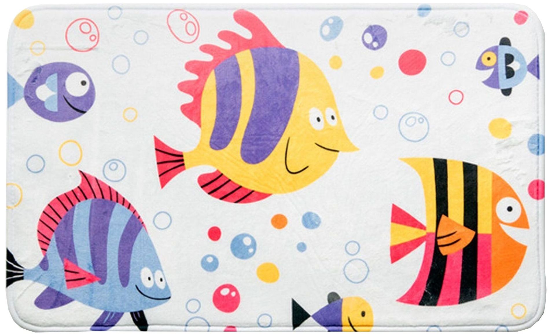 Изображение товара Коврик для ванной комнаты Sibo Etnika Рыбы 80х50 см текстильный многоцветный