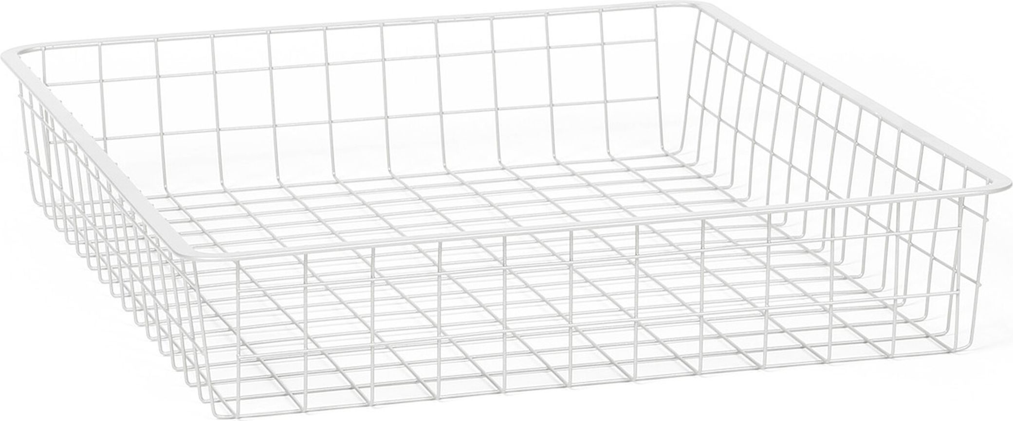 Изображение товара Проволочная корзина Larvij белая 555х410х85 мм для гардеробных систем
