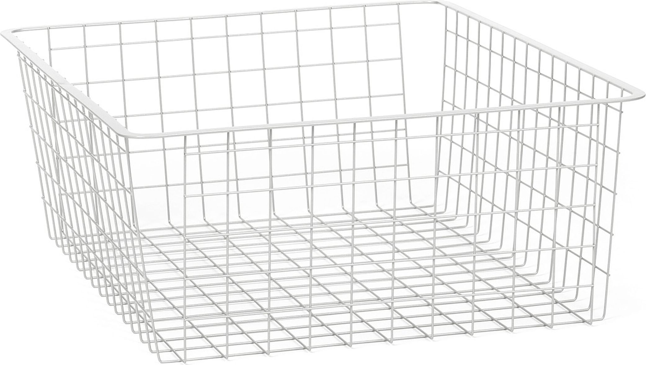 Изображение товара Проволочная корзина Larvij белая 555х410х185 мм для хранения крупногабаритных вещей