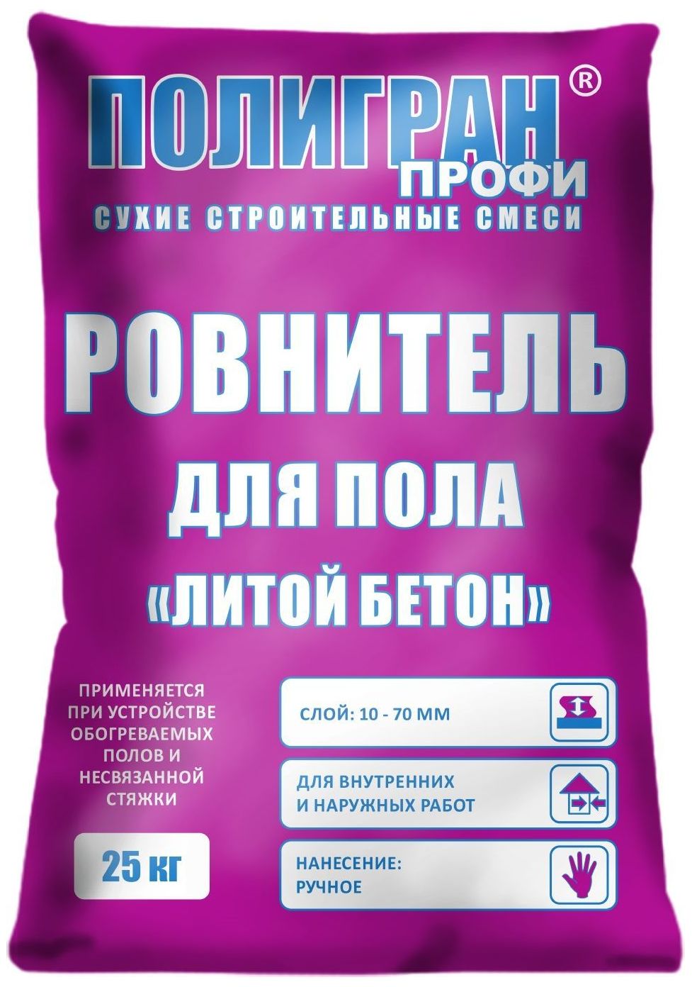 РовнительдляполацементныйПОЛИГРАНПрофилитойбетон25кг