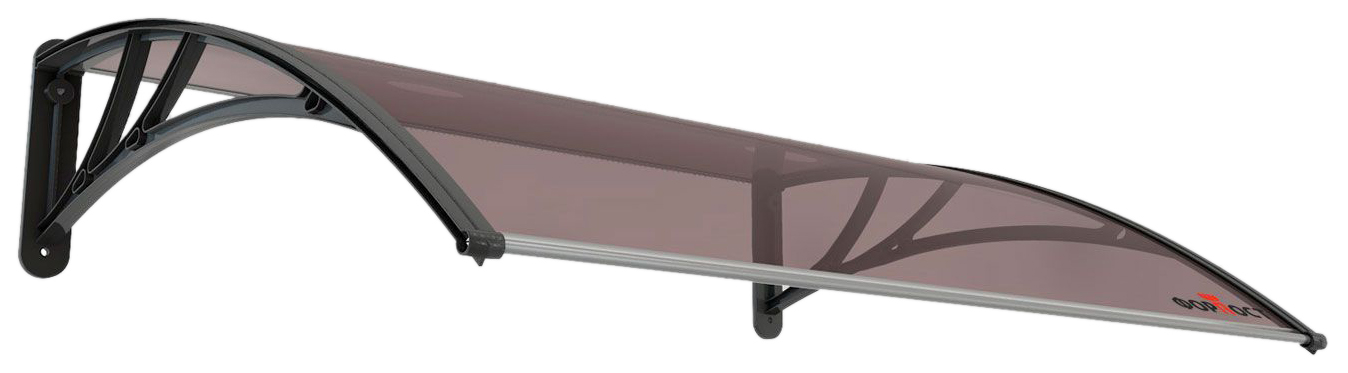 Изображение товара Козырек навесной ФОРПОСТ Топаз 100x150 см, коричневый, с поликарбонатом