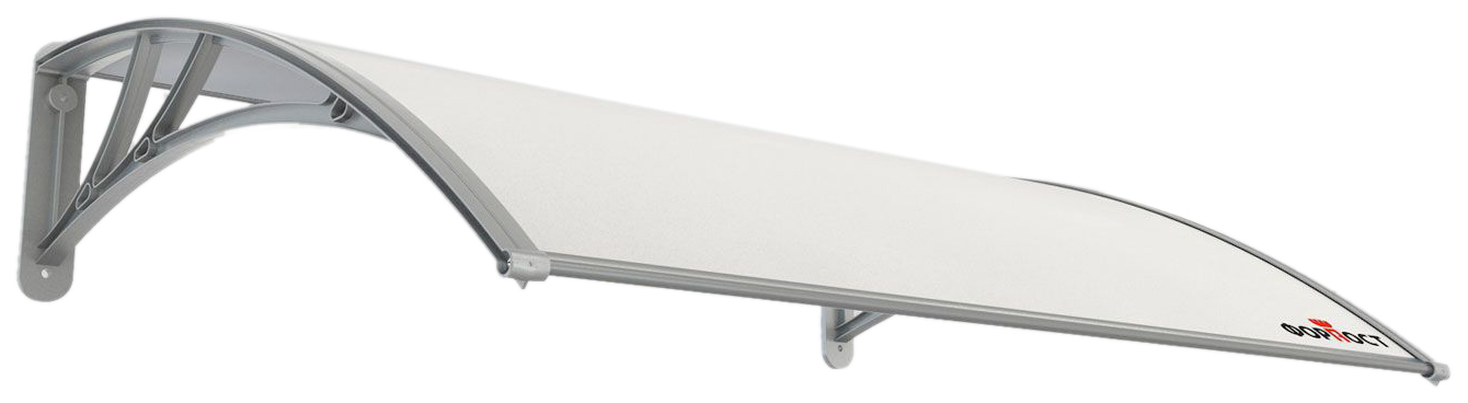 Изображение товара Козырек навесной ФОРПОСТ Кварц серебристый 100x150 см