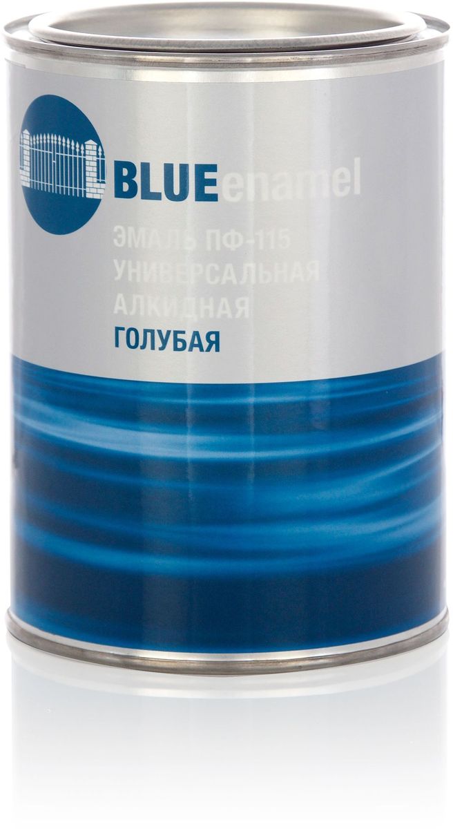 Изображение товара Эмаль универсальная ПФ-115 глянцевая голубая 0,8 кг для внутренней и наружной отделки
