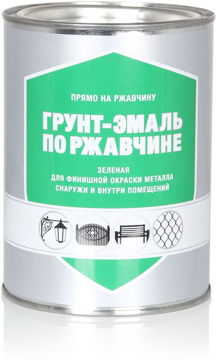 Изображение товара Эмаль по ржавчине глянцевая зеленая 0,8 кг