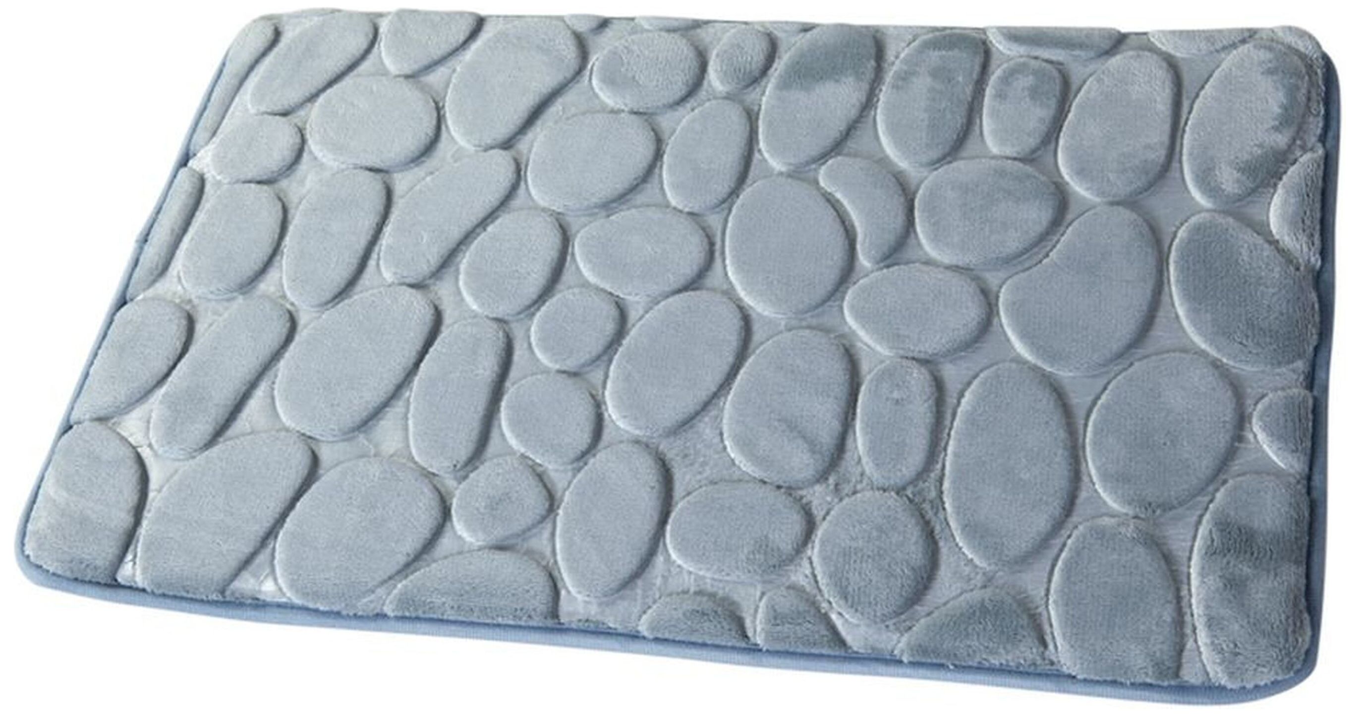 Изображение товара Коврик для ванной комнаты Aquarius Камушки 3D 40х60 см ворсовый серый