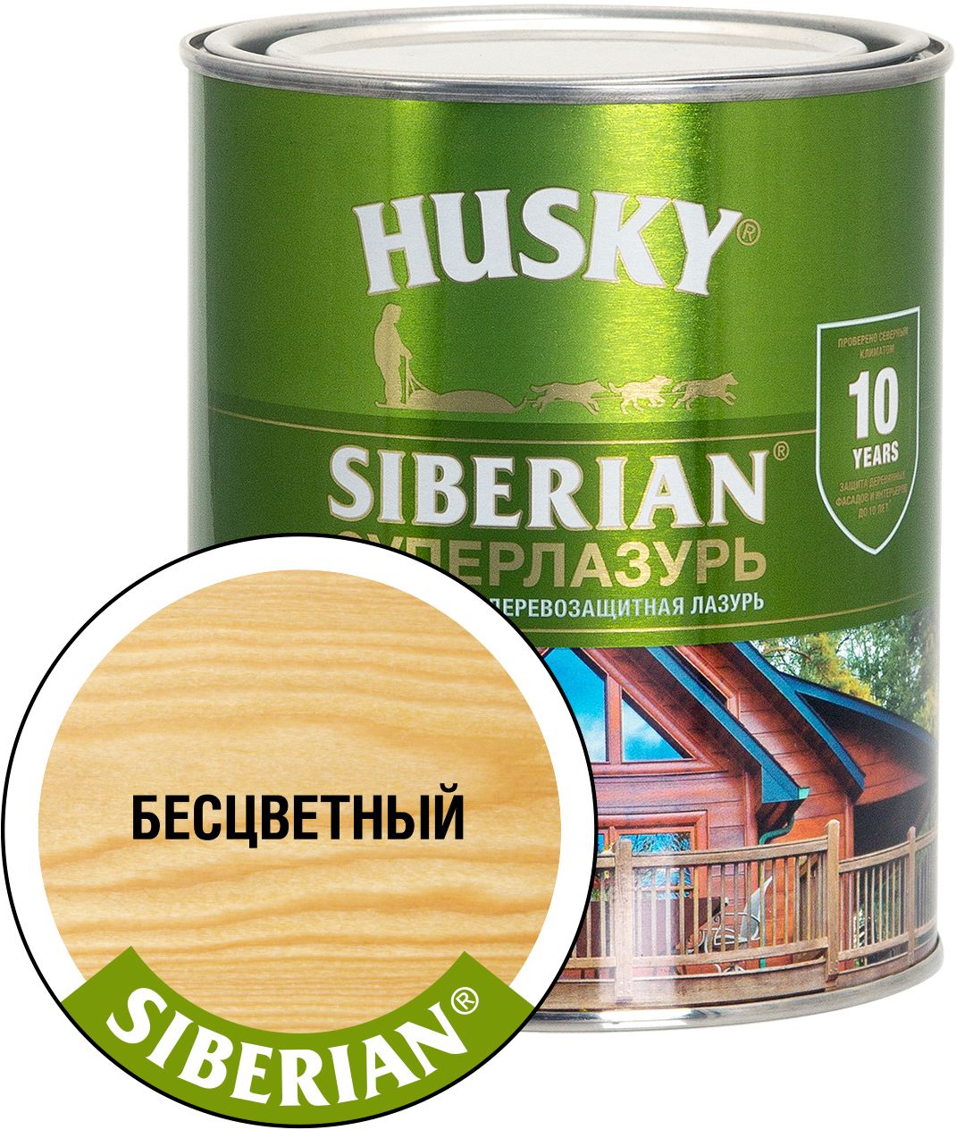 Изображение товара Антисептик HUSKY Siberian бесцветный 0,9 л полуглянцевый