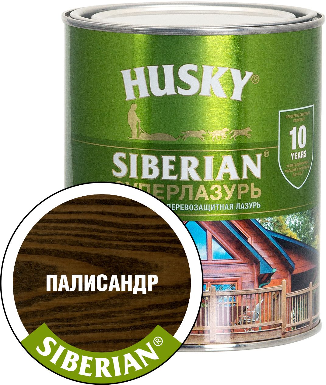Изображение товара Антисептик HUSKY Siberian палисандр 0,9 л полуглянцевый