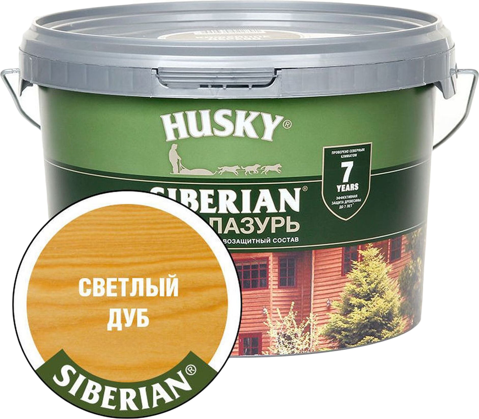 Изображение товара Лазурь HUSKY Siberian 2,5 л полуматовая светлый дуб