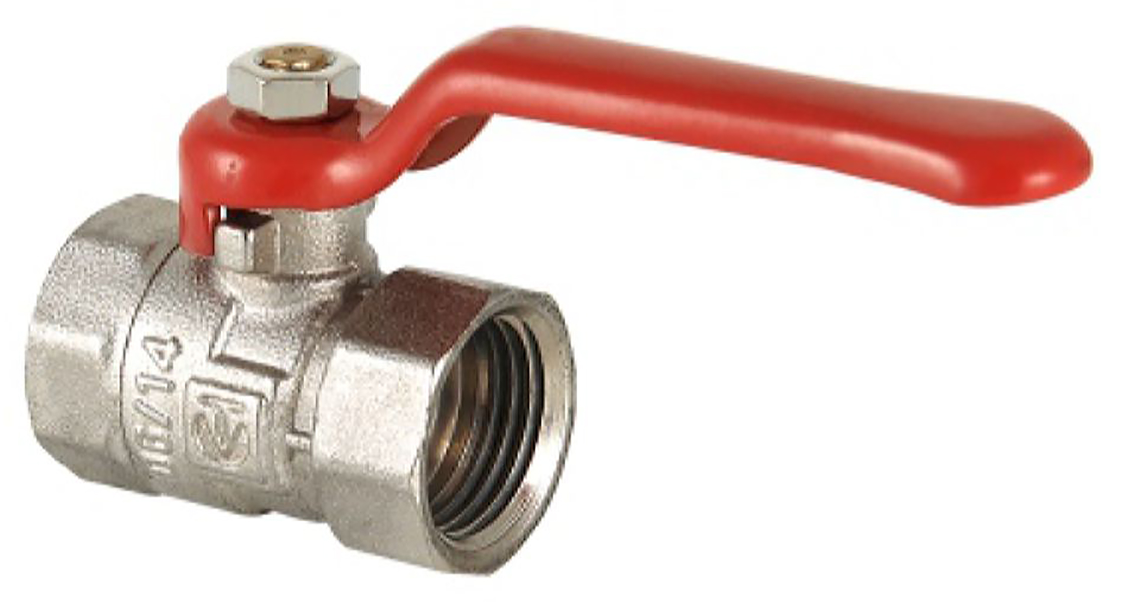 Изображение товара Кран шаровый латунь никелированный VALTEC COMPACT VT.090 3/4"